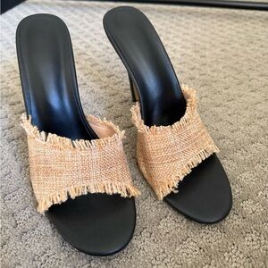 Elegant Tan Fringed Women's Heels